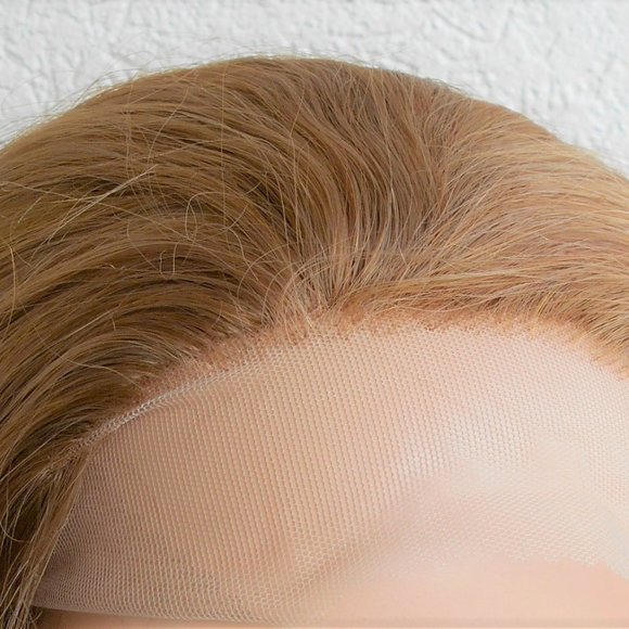 Ginger color long wavy synthetic heat ok wig main image 9